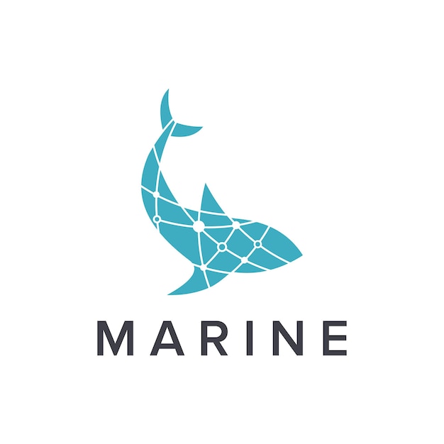 Conception De Logo Moderne Géométrique Créatif Simple Et élégant De Poisson Marin