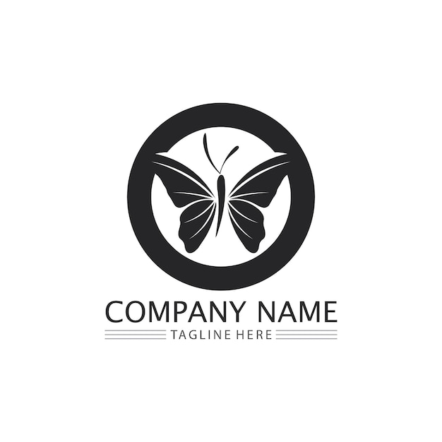 Conception De Logo Papillon Et Beauté Insecte Animal Vecteur Simple Conceptuel Et Illustrationxa