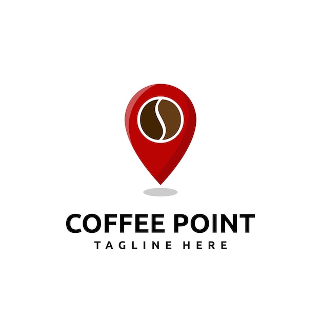 Vecteur conception de logo de point de café pour les magasins, les restaurants, les emblèmes, les étiquettes et les entreprises de café