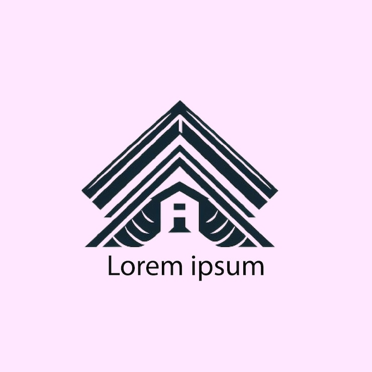 Vecteur conception de logo pour les toits immobiliers