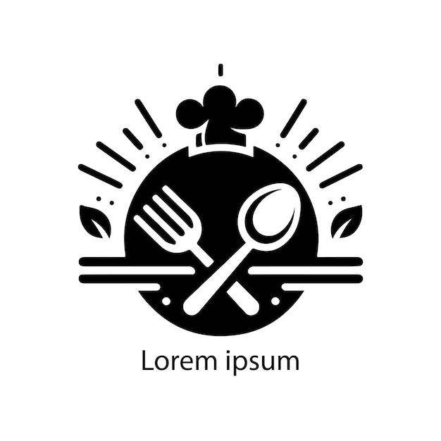 Une Conception De Logo De Restaurant Sur Fond Blanc