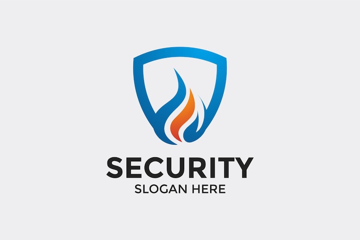 Vecteur conception de logo de sécurité minimaliste et modèle de carte de marque