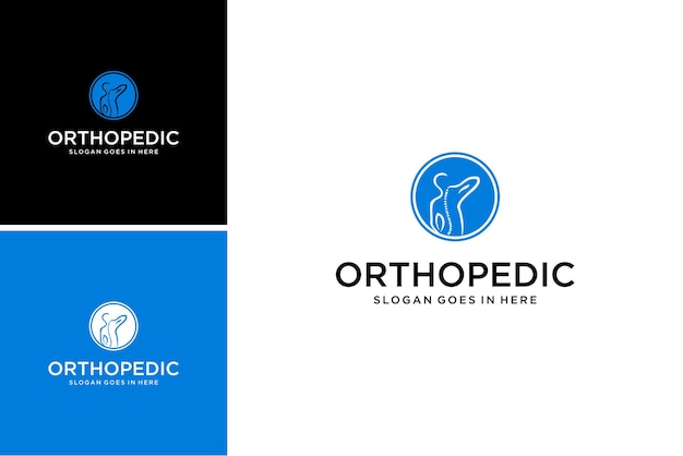 Conception De Logo Simple Moderne Pour Les Personnes De Soins De Santé De Traitement Médical Chiropratique