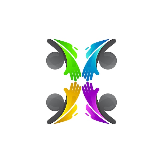 Conception De Logo De Soins Aux Personnes Logos De Famille Communautaire