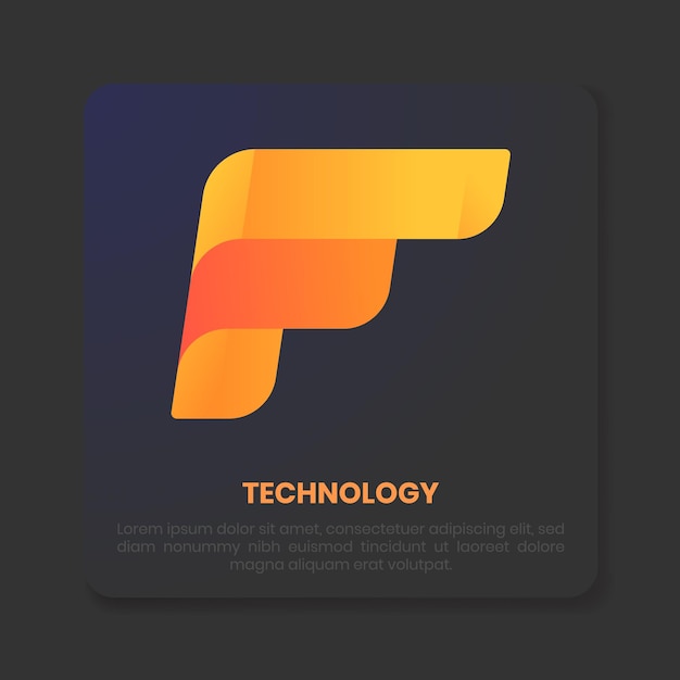 Conception De Logo Technologique Avec Des Couleurs En Gradient