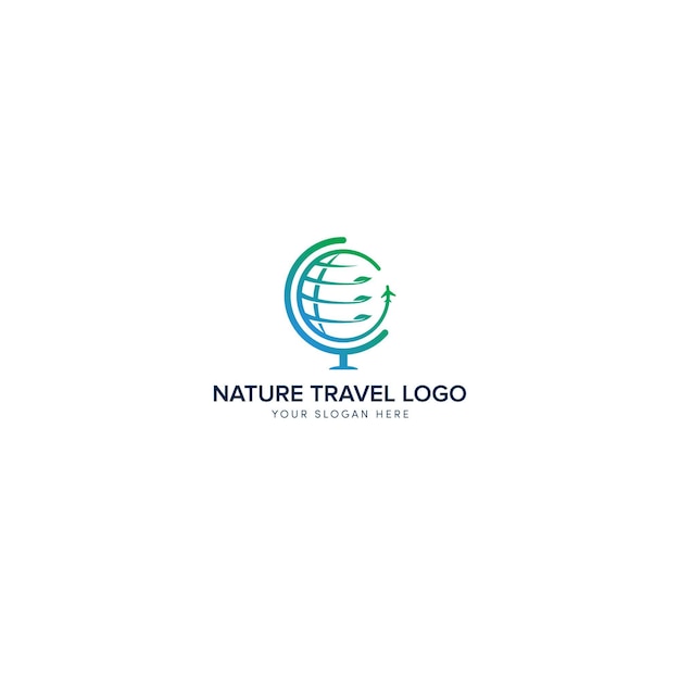 Conception De Logo De Voyage Mondial Logo Naturel Vert