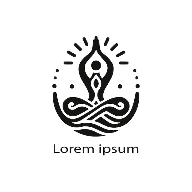 Vecteur une conception de logo de yoga pour la marque