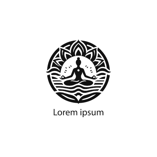 Vecteur une conception de logo de yoga