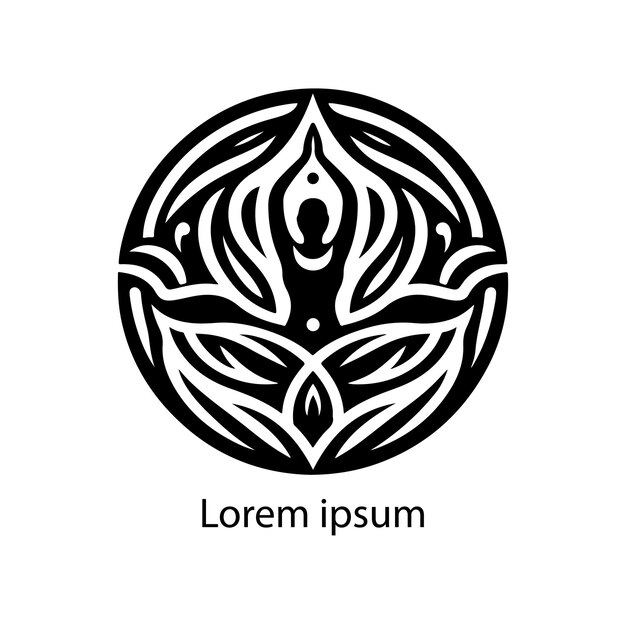 Vecteur une conception de logo de yoga