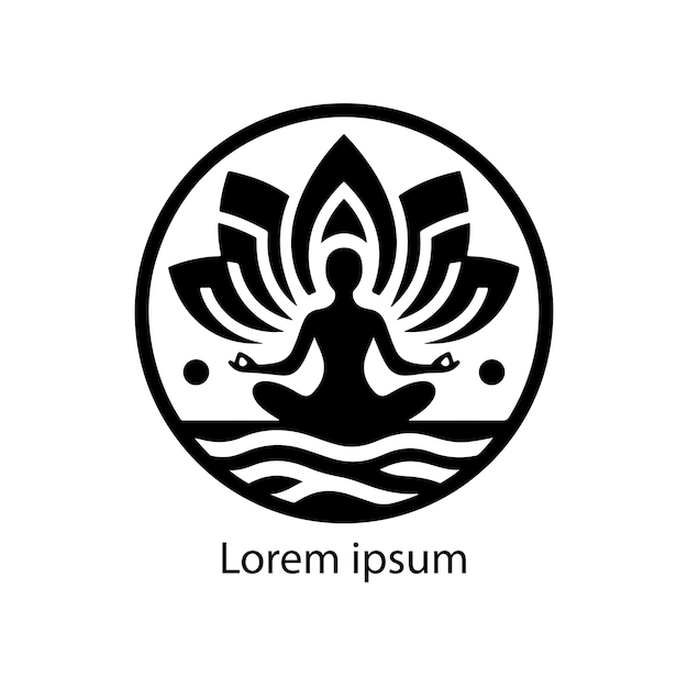 Vecteur une conception de logo de yoga