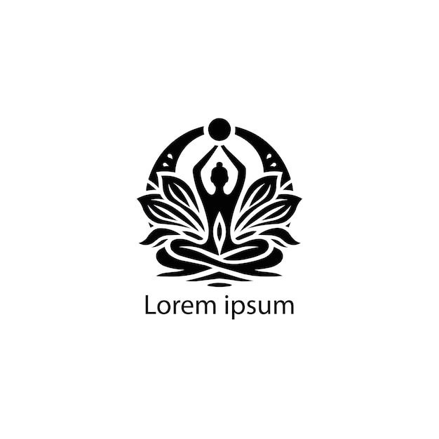 Vecteur une conception de logo de yoga