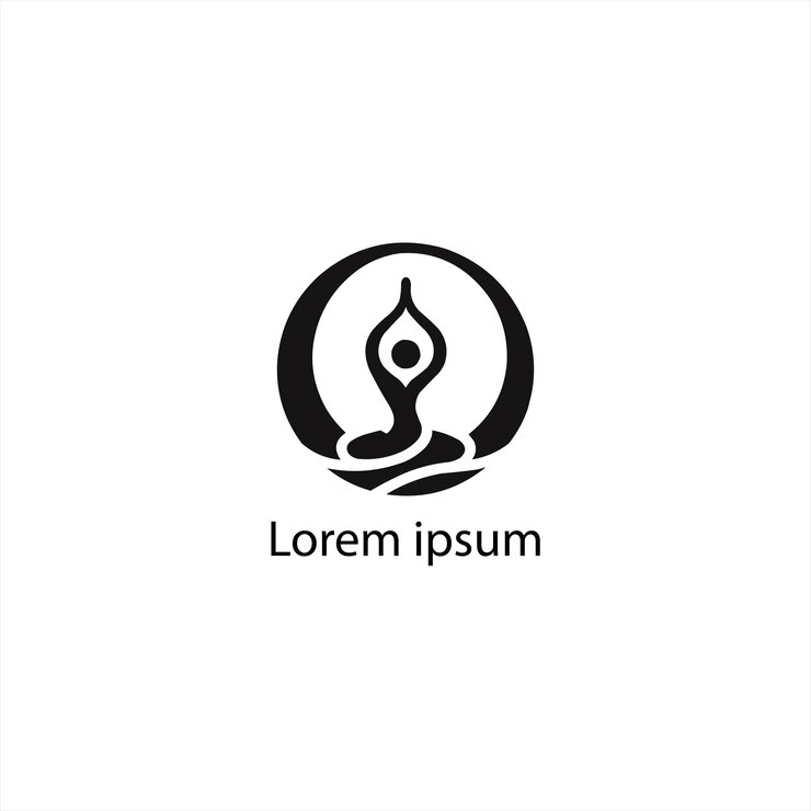Vecteur une conception de logo de yoga
