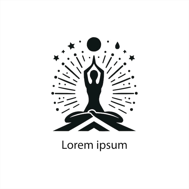 Vecteur une conception de logo de yoga