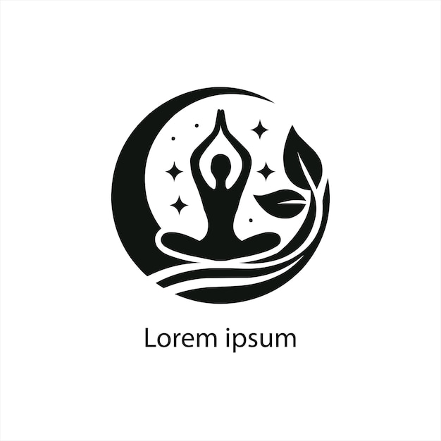 Vecteur une conception de logo de yoga