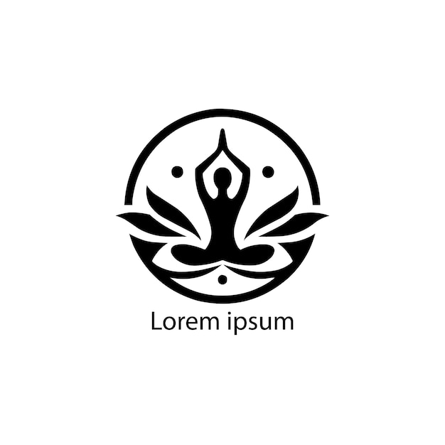 Vecteur une conception de logo de yoga