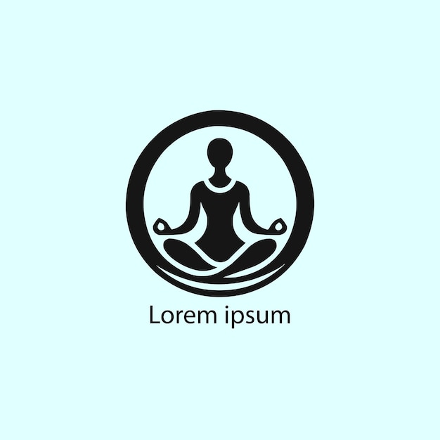 Vecteur une conception de logo de yoga