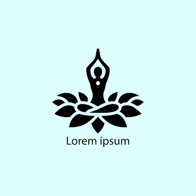 Vecteur une conception de logo de yoga