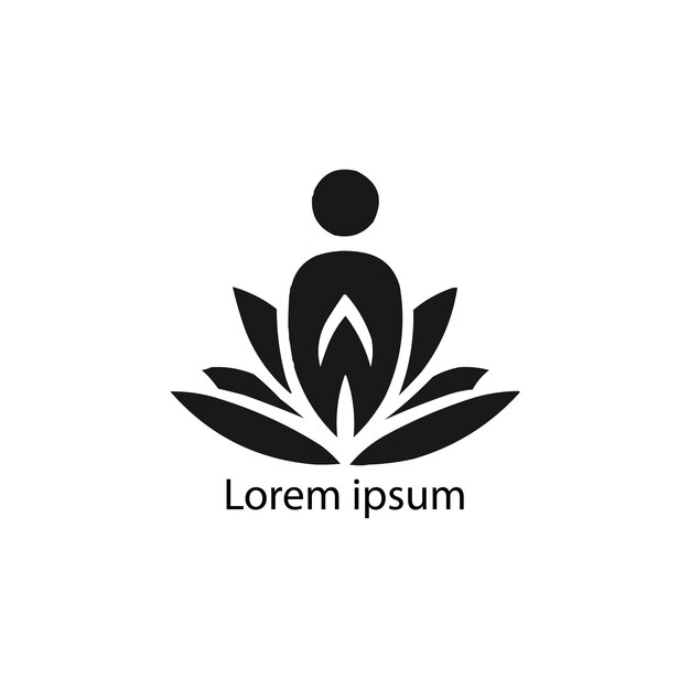 Vecteur une conception de logo de yoga