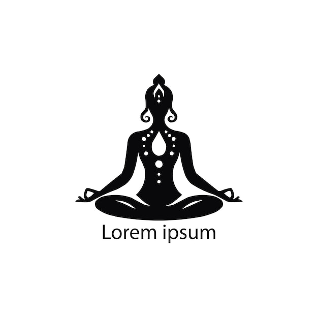 Vecteur une conception de logo de yoga