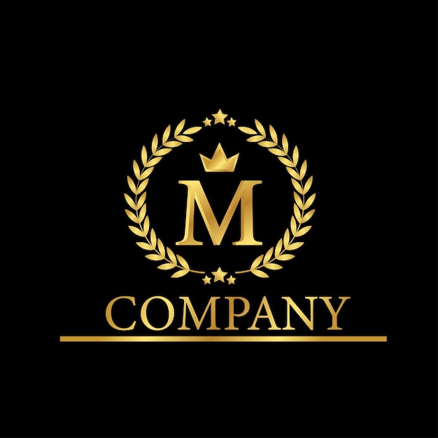 Conception luxueuse de logo d'or de marque