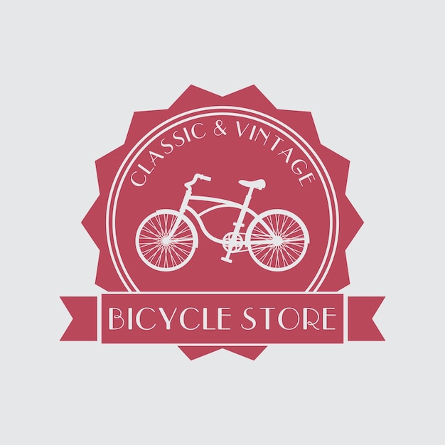 Vecteur conception de magasin de vélos vintage