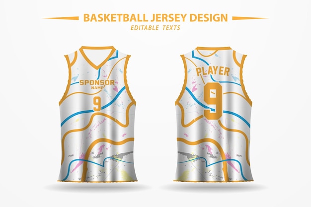 Vecteur une conception de maillot de basket-ball vectoriel pour la sublimation