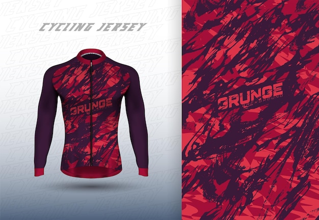 Conception De Maillot De Cyclisme Premium De Vecteur Avec Texture Abstraite