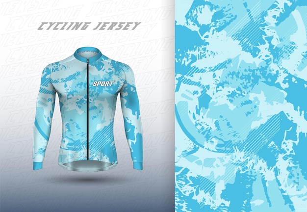 Conception de maillot de cyclisme premium de vecteur avec texture abstraite