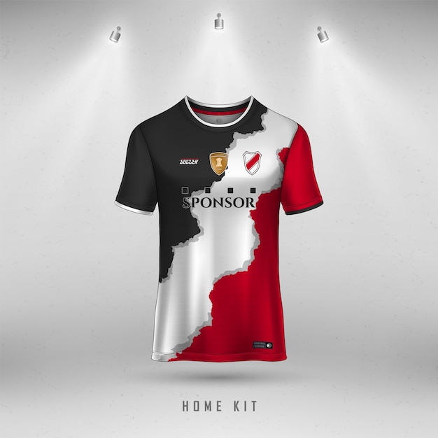 Conception de maillot de football pour la sublimation, conception de t-shirt de sport