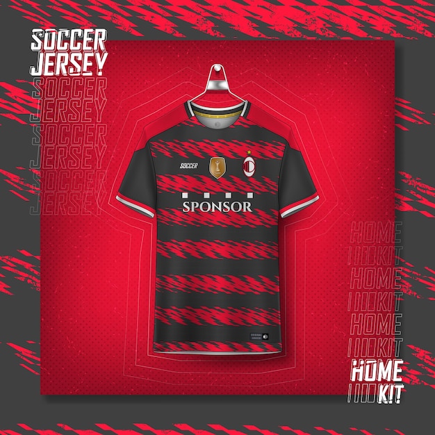 Conception de maillot de football pour la sublimation, conception de t-shirt de sport