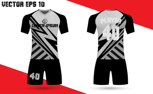 Vecteur conception de maillot de football pour la sublimation