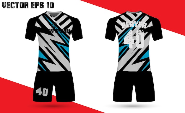 Vecteur conception de maillot de football pour la sublimation