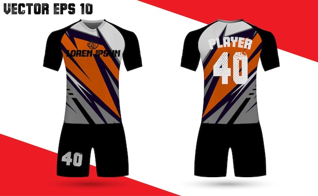 Vecteur conception de maillot de football pour la sublimation