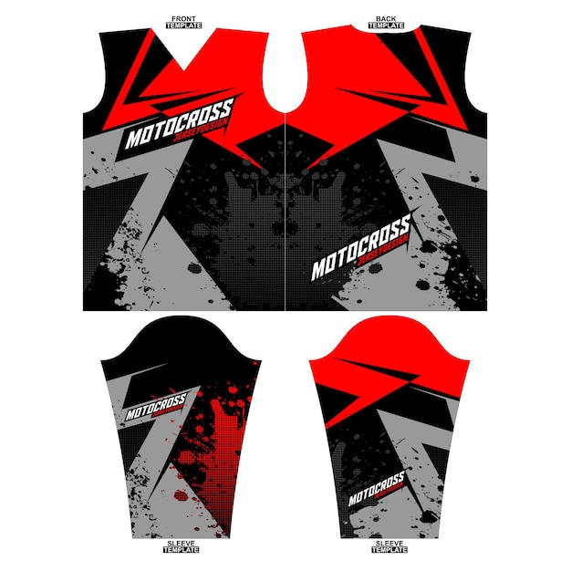 Conception de maillot à manches longues de motocross à sublimation prête à imprimer