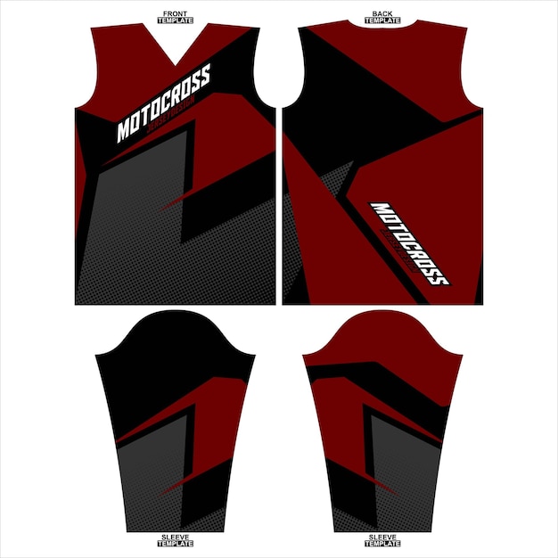 Conception de maillot à manches longues de motocross à sublimation prête à imprimer