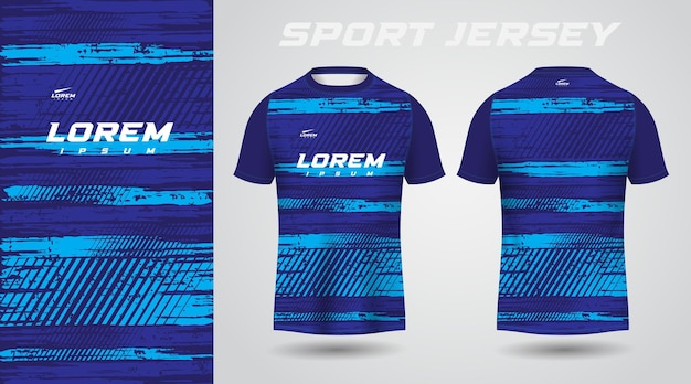 Conception De Maillot De Sport Chemise Bleue