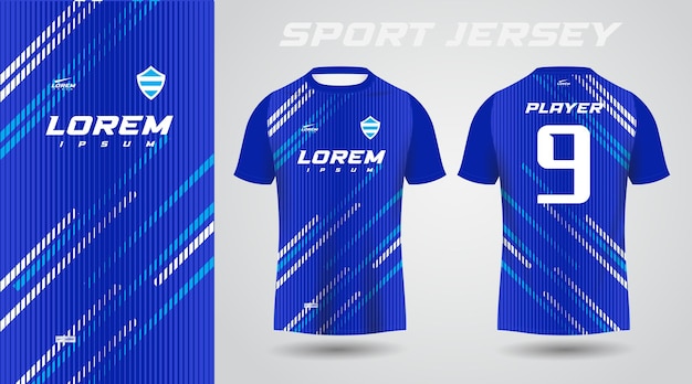 Conception De Maillot De Sport Chemise Bleue