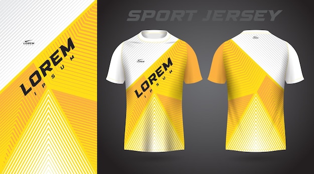 conception de maillot de sport chemise jaune