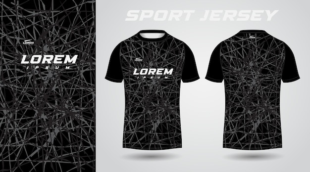 conception de maillot de sport chemise noire