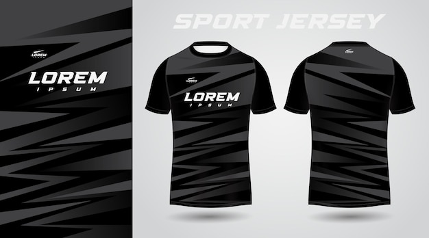 Conception De Maillot De Sport Chemise Noire