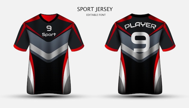 Conception De Maillot De Sport, Police Modifiable