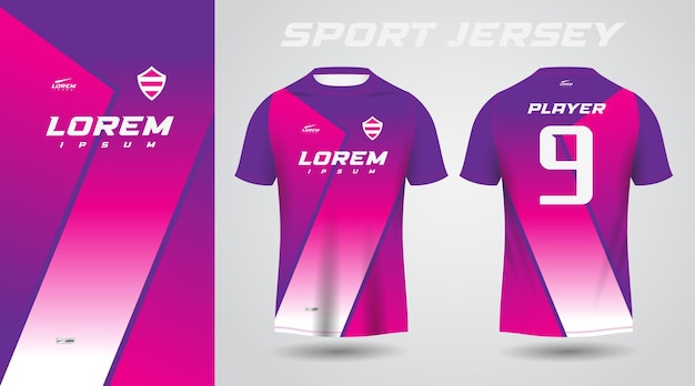 Conception De Maillot De Sport Rose Violet