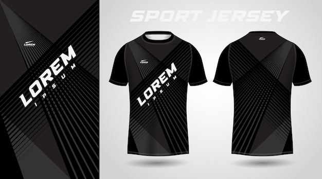 Conception De Maillot De Sport Tshirt Noir