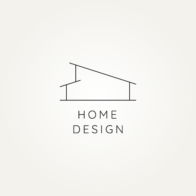 conception de maison moderne simple art ligne minimaliste modèle de logo conception d'illustration vectorielle