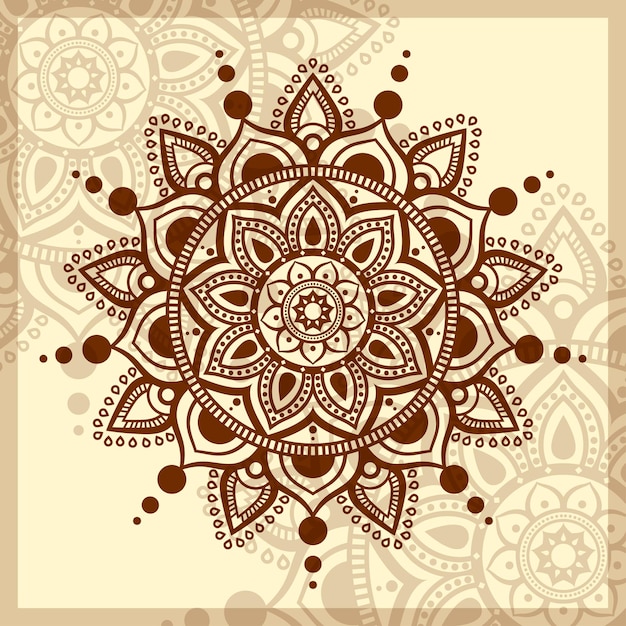 Conception de mandala abstrait ethnique