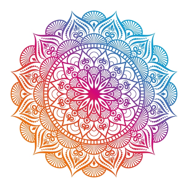 Conception De Mandala Coloré