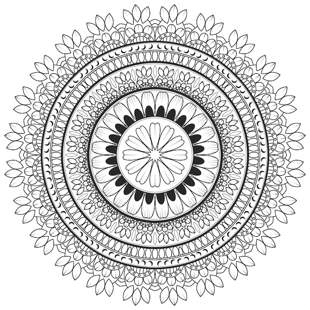 Conception De Mandala à Colorier