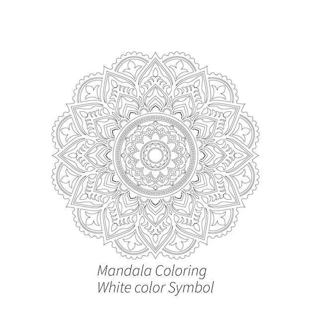 Conception De Mandala Couleur Noire Vecteur Gratuit