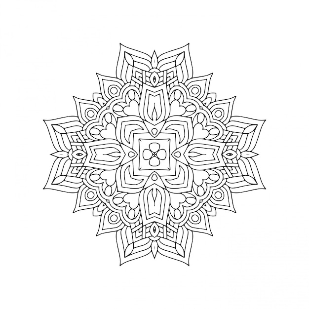 Conception De Mandala. Lineart, éléments Décoratifs