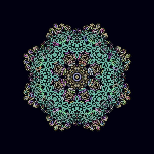 Conception de mandala de luxe coloré